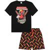 Marvel - Set di pigiama corto Deadpool da uomo, abbigliamento da notte, Nero , XL