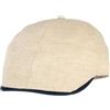 Riki Browns Coppola Uomo Estiva Lino - Berretto Piatto con Visiera Made in Italy - 100% Lino Fodera in Cotone - Coppola Siciliana Estiva Traspirante - Misure 56 58 60 62 (IT, Numero, 62, Sabbia, visiera blu)