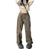 Vagbalena Pantaloni Y2K per Ragazze Jeans leopardati Pantaloni con Stampa Leopardata Jeans Dritti Jeans Larghi Pantaloni lavati a Gamba Larga da Donna leopardati