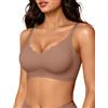 OEAK Reggiseno Senza Ferretto Push Up Reggiseno Senza Cuciture con Imbottitura Rimovibile Reggiseno con Spalline Regolabili Bralette Donna Comodo Morbido