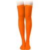 KINBOM 1 Paio Calzini Lunghi, Cotone Morbidi Calzettoni Donna Calze Lunghe Calzini Tuta per Donna Ragazze da Indossare Tutti i Giorni Cosplay di Natale (Arancia)