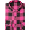 DOKKIA Camicia casual da uomo a maniche lunghe a quadri Buffalo Plaid in flanella aderente, L