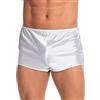 Satini Boxer Uomo in Raso Senza Patta, Bianco, XL