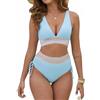 CheChury Costume da Bagno Due Pezzi Donna Costumi Mare Push Up Bikini Set 2 Pezzi a Vita Alta Spiaggia Swimsuit Beachwear Estate Costumi da Mare Donna Beachwear Swimwear Costume da Bagno Surf