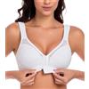 Lemorosy Reggiseno Minimizer Chiusura Davanti Senza Ferretti(Bianco,3E)