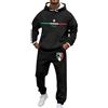 Genérico Tuta da Jogging Uomo con Stampa Bandiera Italia Hip Hop Felpa con Cappuccio e Pantaloni della Tuta 2 Pezzi Tuta Casual Tuta Confortevole