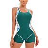 SEAUR Costume da Bagno Donna Tankini Top Shorty Back Swimmer Neckline Spalline Larghe Boxer Mutandine Monokini Costumi da Bagno Mensola Imbottita