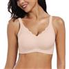 OEAK Reggiseno Senza Ferretto Push Up Reggiseno Senza Cuciture con Imbottitura Rimovibile Reggiseno con Spalline Regolabili Bralette Donna Comodo Morbido