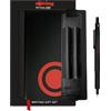 rOtring 600 Set regalo Portamine con astuccio per penna e taccuino | Portamine meccanico a propulsione con corpo interamente in metallo | Nero | Impugnatura zigrinata antiscivolo e fusto esagonale