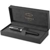 Parker Sonnet penna stilografica | laccatura di colore nero opaco con finiture in palladio | pennino sottile | Confezione regalo