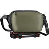 K&F CONCEPT Borsa Foto Tracolla Impermeabile Antiurto 33cm Verde | Tessuto impermeabile antiurto, 33x22x15cm, 6L,tracolla 130cm, 5 modi spalla/crossbody/vita, DSLR 1 corpo+2 obiettiv, BS08