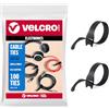VELCRO Brand Fascette fermacavi riutilizzabili, 100 pezzi, 15 cm, colore: nero