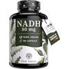 Only Nature® NADH 80 mg - 90 Capsule ad Alto Dosaggio - Forma Attiva di NAD - Vegan & Senza Additivi - Testato in Laboratorio in Germania - Qualità Farmacia - NADH Suplemento