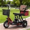 Generico Triciclo Adulti Leggeri Pieghevole 3 Ruote Scooter Portatile Compatto Collassabile con Caricabatterie per Anziani e Disabili