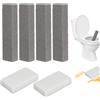 Dianfen 6 pezzi pietra pomice detergente per WC, pietra pomice WC | Naturale pietra pomice per la pulizia di WC, lavandini, vasche da bagno, griglie (4 grigie + 2 bianche)