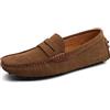 Xinghuanhua Mocassini in Pelle Piatto Traspirante Scarpe Casual Mens Casual Mocassini Morbidi in Pelle Leggeri Slip on Comfort Scarpe da Guida
