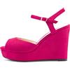 Castamere Donna Chunky Blocco Alto High Zeppa Piattaforma Tacco Heel Aperte sulla Punta Cinturino alla Caviglia Sandali Slingback Fibbia Classico 10 CM Heels