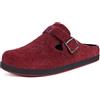Sisttke Pantofole Donna Uomo Ciabatte Feltro Slippers,Rosso,40 EU