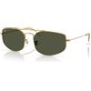 Ray-Ban Occhiali da sole unisex Rb3845 Explorer V, Legenda Oro/Verde, 60 mm