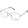 Ray-Ban Jim RX3694V 2501 | Occhiali da Vista Graduati | Prova Online | Unisex | Metallo | Quadrati | Argento | Adrialenti