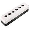 sourcing map Sourcingmap - Interruttore a pulsante, 22 mm, 6 pulsanti, impermeabile, colore: Bianco e Nero