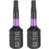 QUARKZMAN 2Pz T10 Inserti per Avvitatore Torx 1/4 Gambo Esagonale 25mm/1 Lunghezza Punte per Cacciavite Magnetico 6 Punte Esagonali a Stella in Acciaio S2 Trapano Elettrico di Qualità