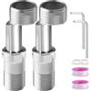 Jiavlyx 2 Pezzi Raccordo Eccentrico Rubinetto, Adattatori Per Rubinetto Doccia, Lunghezza Regolabile 50mm-80mm, Girevole A 360 Gradi Raccordo Eccentrico Rubinetto, Per Cucina Bagno