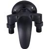 CZ Parete Rubinetto della Doccia Acqua Fredda e Calda Rubinetto Manuale Doccia Miscelatore Valvola di Controllo Interruttore Accessori Bagno, Ottone Vernice Nera