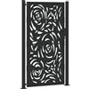 vidaXL Cancello da giardino nero 100x175 cm in acciaio con design a fiamma