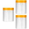 QWORK® 3 Rotoli pellicola di copertura antipolvere, 55 cm x 33 m telo plastica mascheratura con nastro autoadesivo, per verniciatura, decorazione, rivestimento di mobili