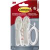 Command 17304 cavo pendenti (2 gancio in plastica, taglia M, portata: fino a 1 kg) 2 ganci + 2 strisce adesive, bianco Medium bianco