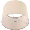 Cabilock Paralume Beige E27, Design Staccabile in Lino e Ferro, per Lampada da Tavolo o Piantana, Stile Naturale per Salotto e Camera