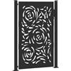 vidaXL Cancello da giardino nero 100x150 cm in acciaio con design a fiamma