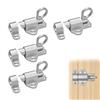 mongtsamz Chiavistello Porta per Aerei Primavera,Serratura Porta Interna Alluminio Massiccio,Catenaccio Portas,Gancio Portas per Porte in Legno,Finestre Scorrevoli,Finestre Battente,Armadi,4 Pezzi Argento