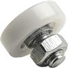 Eawfgtuw Confezione da 8 ruote di ricambio per puleggia per cassetti, cuscinetti a rulli filettati M6 per cassetti in metallo, guide per ante scorrevoli, colore bianco (19 mm)