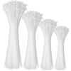 DUNSOO Fascette Elettricista,Fascette Plastica Diverse Taglie,Fascette in Nylon Premium, Fascette in Plastica Multiuso per Casa, Giardino, Ufficio e fai da te (Bianco, 100/150/200/300mm(400 Pezzi))