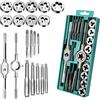 WIYETY Set di utensili per filettatura: 20 pezzi Set di utensili per filettatura, M3 - M12, Set di utensili per filettatura ad alta precisione