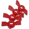 VALICLUD Lega Maniglia Pezzi Rossa Farfalla Valvola in Alluminio 4 | 6x10mm, Compatibile con Valvola da 1'', Controllo Fine in Stretti