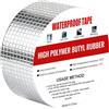 NIXRET Nastro butilico impermeabile, con foglio di alluminio, 10 m x 50 mm, per riparazione di tetti, coperture e esterni