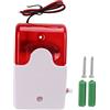 FILFEEL Allarme con Luce Sonora, Sirena Stroboscopica Cablata, Dispositivo di Avviso di Sicurezza Resistente Agli Urti Regolabile - Luce Rossa Lampeggiante e Design con Cicalino Ad Alto (24V)