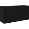 vidaXL Mobile da Bagno a Parete Nero 80x25x40 cm in Truciolato