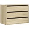 vidaXL Cassettiera Angolare Rovere Sonoma 80x41x58cm Legno Multistrato