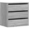 vidaXL Cassettiera Angolare Grigio Sonoma 60x41x58cm Legno Multistrato