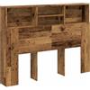 vidaXL Testiera con Scomparti Legno Antico 140x19x103,5 cm