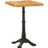 Gecheer Tavolo Bistrot Marrone, 50 x 50 x 76 cm, Legno di Mango, Industriale, Rustico e Elegante, per Cene e Pasti Rilassati
