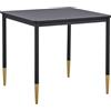 Beliani Tavolo Quadrato 80 x 80 cm Cucina Pranzo Piano MDF Nero