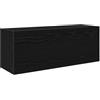 vidaXL Mobile da Bagno a Parete Nero 80x25x30 cm in Legno Multistrato