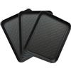 QUIIEOSKIA 3 pz vaschette per scarpe, 35 x 27,5 x 3 cm vaschette scolapioggia per scarpe, scarpiera da esterno impermeabile, vaschetta plastica rettangolare raccogli-gocce per scarpe da pioggia autunno inverno