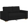 vidaXL Divano a 2 posti Nero 160x78x84 cm Tessuto