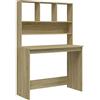 vidaXL Scrivania Mensole Rovere Sonoma 102x45x148 cm Legno Multistrato